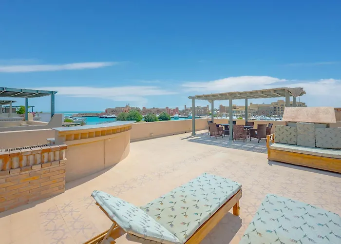 Nyaraló Seaview Penthouse With Roof In Marina El Gouna Egypt *